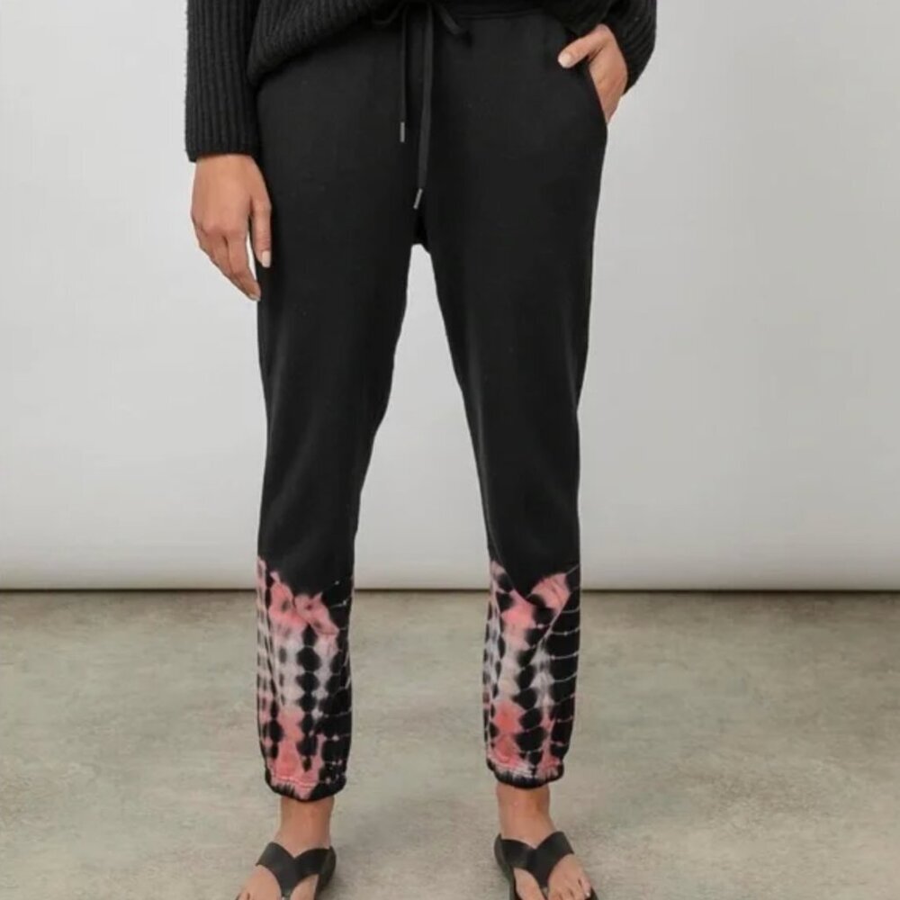 Rails Kingston Sweatpants Black Petal Tie Dye Size Medium